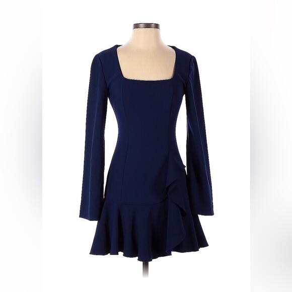 Finders Keepers blue drop waist ruffle dress, size small - Picture 1 of 9